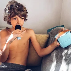 Boîte karaoké enceinte et micro Bleu|Lalarma Clearance