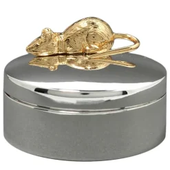 Best Daniel Crégut Boîte Ma Première Dent avec souris couchée personnalisable (métal argenté)