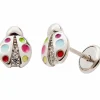 Boucles d'oreilles Coccinelles Oxydes (argent)|Baby bijoux Best