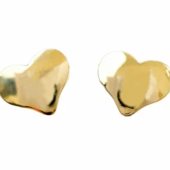 Boucles d'oreilles coeur (or jaune 750°)|Daniel Crégut