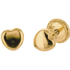 Baby bijoux Boucles d'oreilles Coeur (or jaune 750°)