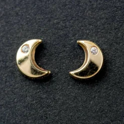 Boucles d'oreilles demie lune (or jaune 750°)|Daniel Crégut Clearance