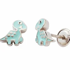 Boucles d'oreilles Dinosaure (argent)|Baby bijoux Hot