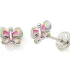 Boucles d'oreilles Easy Viss Papillon multicolore (argent 925)|Baby bijoux Hot
