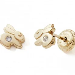 Best Baby bijoux Boucles d'oreilles Lapin (or jaune 375°)