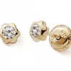 Clearance Baby bijoux Boucles d'oreilles Marguerite (or jaune 375°)