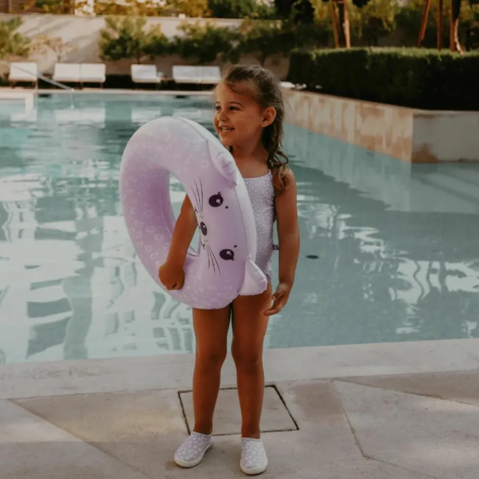 Online Swim Essentials Bouée animal Léopard lila (55 cm)