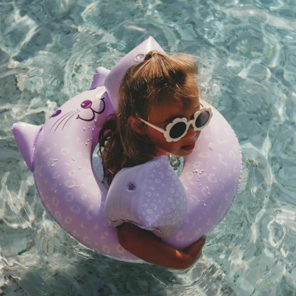 Online Swim Essentials Bouée animal Léopard lila (55 cm)