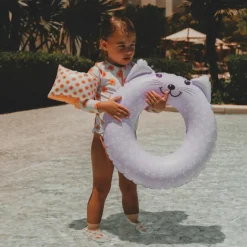 Online Swim Essentials Bouée animal Léopard lila (55 cm)