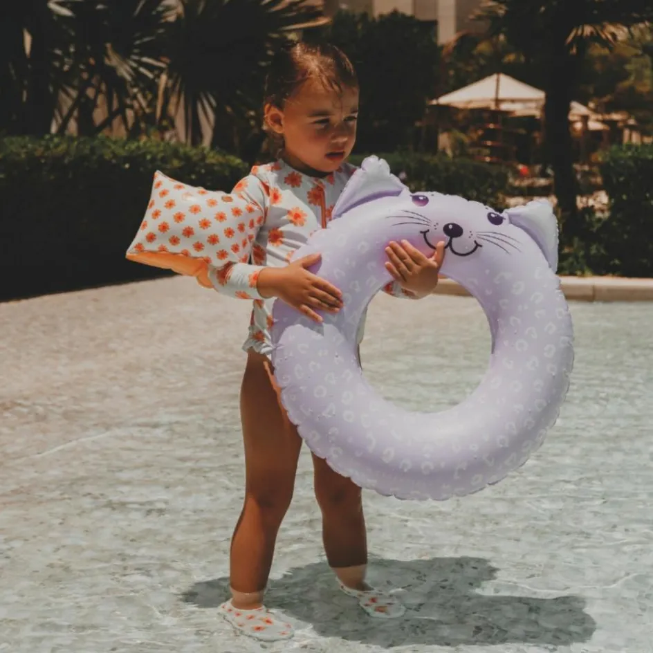Online Swim Essentials Bouée animal Léopard lila (55 cm)