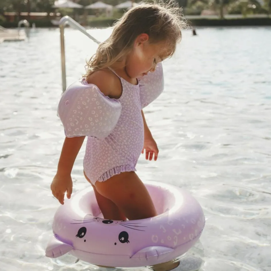 Online Swim Essentials Bouée animal Léopard lila (55 cm)
