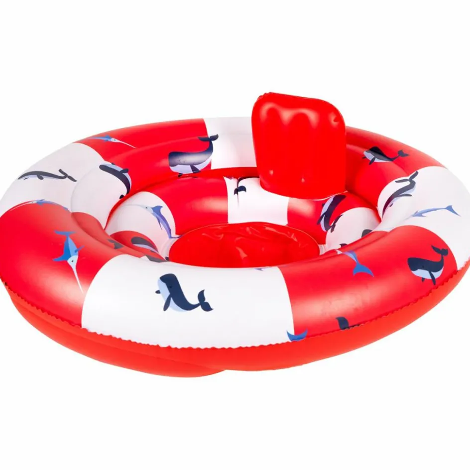 Swim Essentials Bouée bébé Baleine rouge-blanc