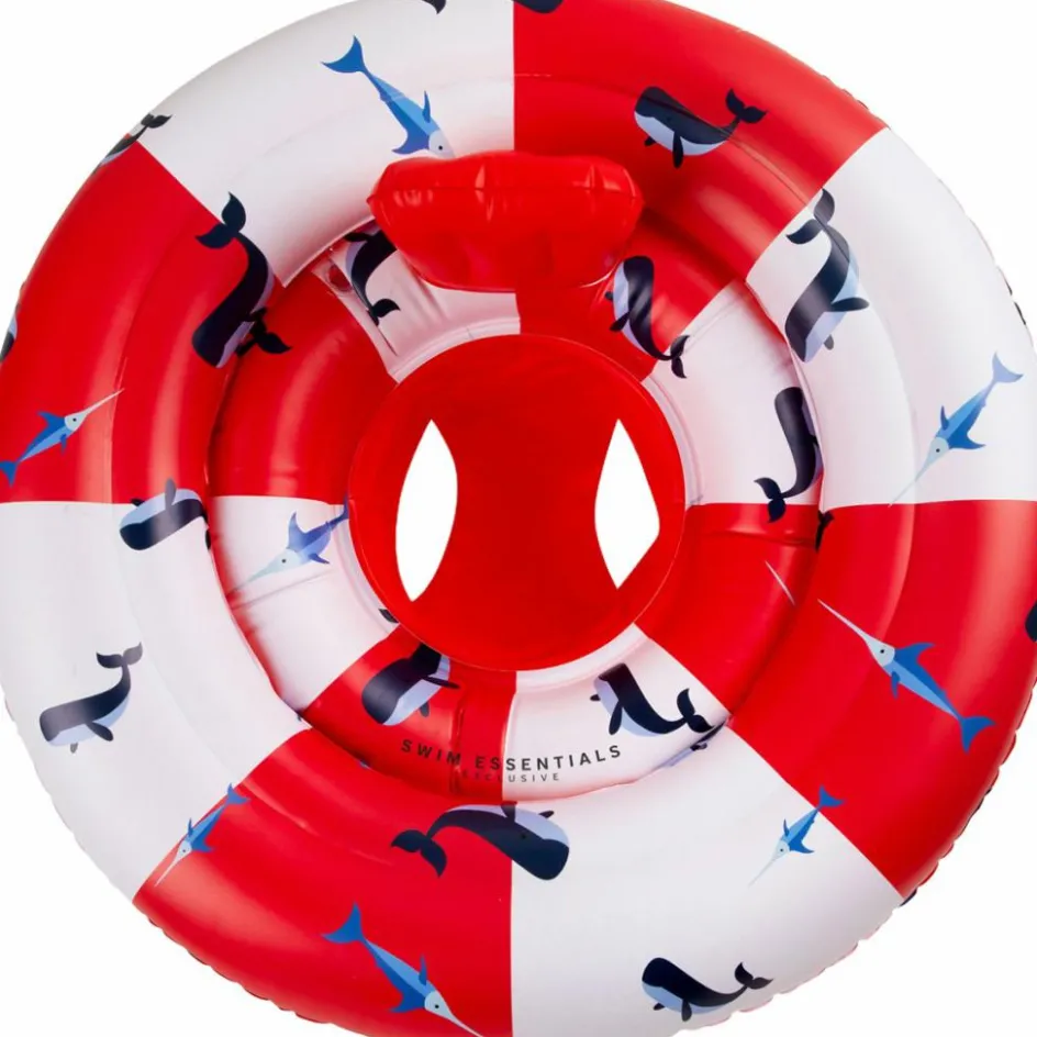 Swim Essentials Bouée bébé Baleine rouge-blanc