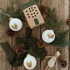 Boule de Noël Coeur doré (personnalisable)|Baubels