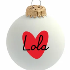 Boule de Noël Coeur rouge (personnalisable)|Baubels Discount