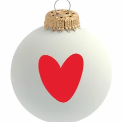 Boule de Noël Coeur rouge (personnalisable)|Baubels Discount