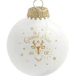 Baubels Boule de Noël Grand-père en or