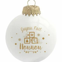 Boule de Noël Joyeux Noël Nounou|Baubels Online
