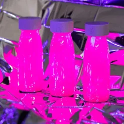 Bouteille sensorielle à paillettes Float Rose fluorescente|Petit Boum New