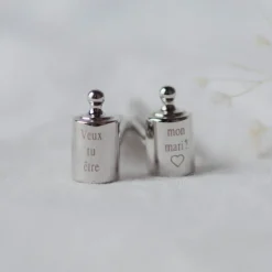 Hot Mon Petit Poids Boutons de manchette personnalisable (laiton)