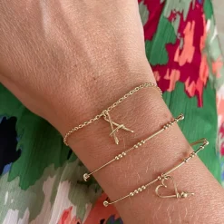 Best Padam Padam Bracelet chaîne La majuscule jaune (personnalisable)