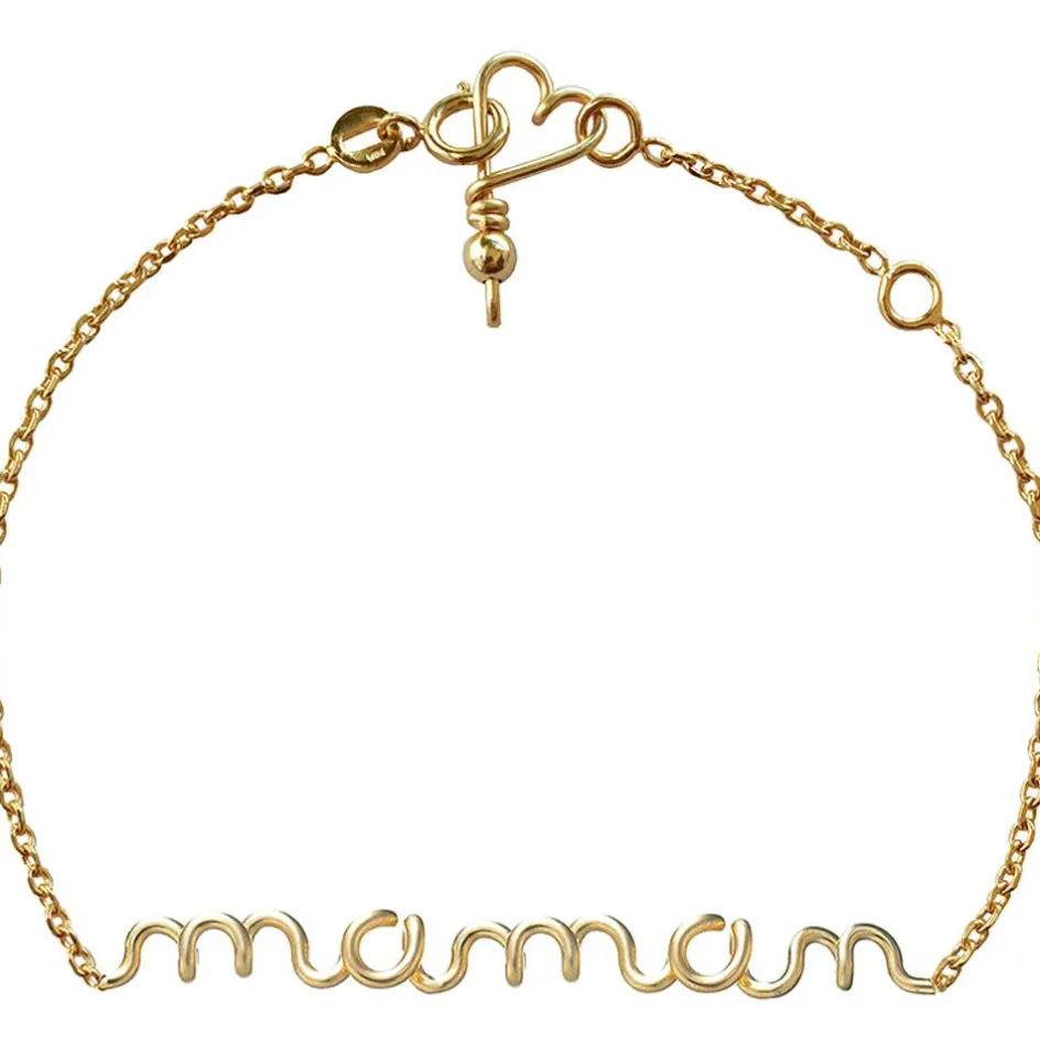 Clearance Padam Padam Bracelet chaîne Maman S (goldfilled jaune 14 carats)