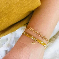 Clearance Padam Padam Bracelet chaîne Maman S (goldfilled jaune 14 carats)