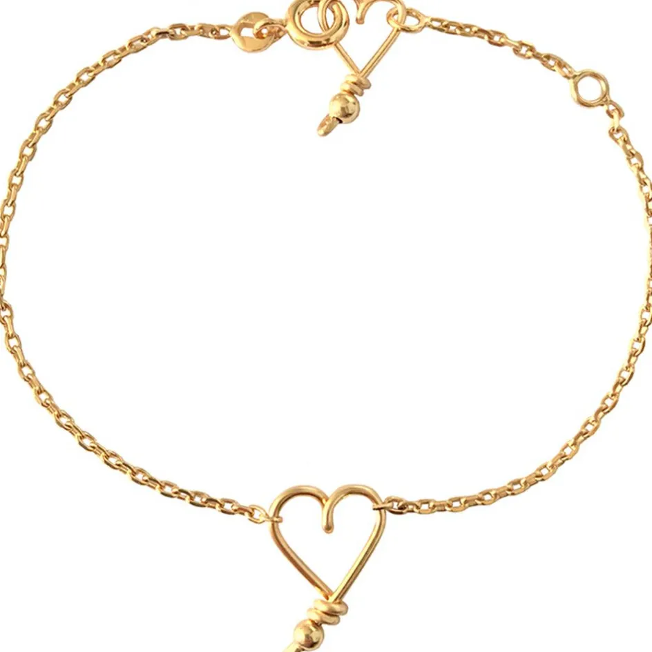 Sale Padam Padam Bracelet chaîne Mon petit cœur goldfilled jaune