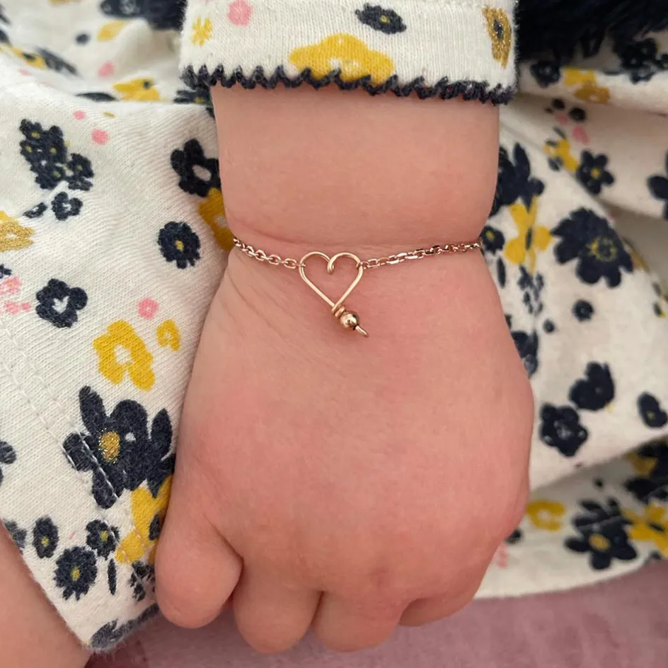 Sale Padam Padam Bracelet chaîne Mon petit cœur goldfilled jaune