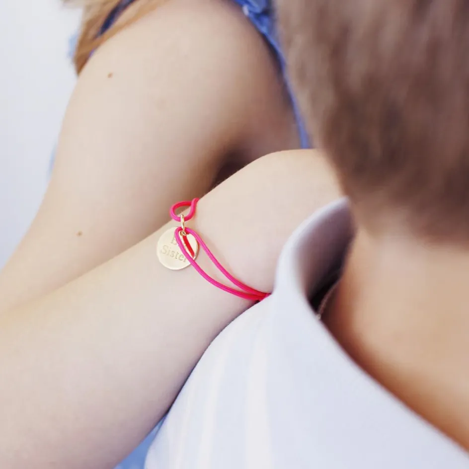 Clearance Petits trésors Bracelet cordon enfant Kids médaille (plaqué or jaune)