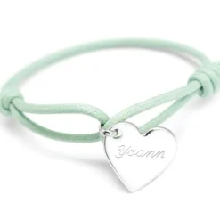 Bracelet cordon enfant Kids coeur (argent 925°)|Petits trésors Best