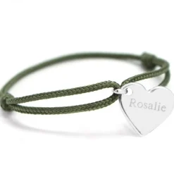 Bracelet cordon enfant Kids coeur (argent 925°)|Petits trésors Best