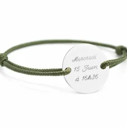 Sale Petits trésors Bracelet cordon homme Le chic personnalisable (argent 925°)