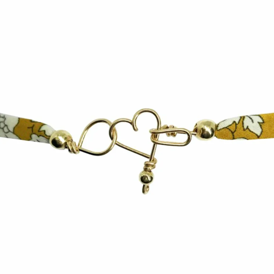 Bracelet cordon liberty Amour goldfilled jaune (personnalisable)|Padam Padam Sale