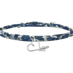 New Padam Padam Bracelet cordon liberty Mon petit cœur argent (personnalisable)