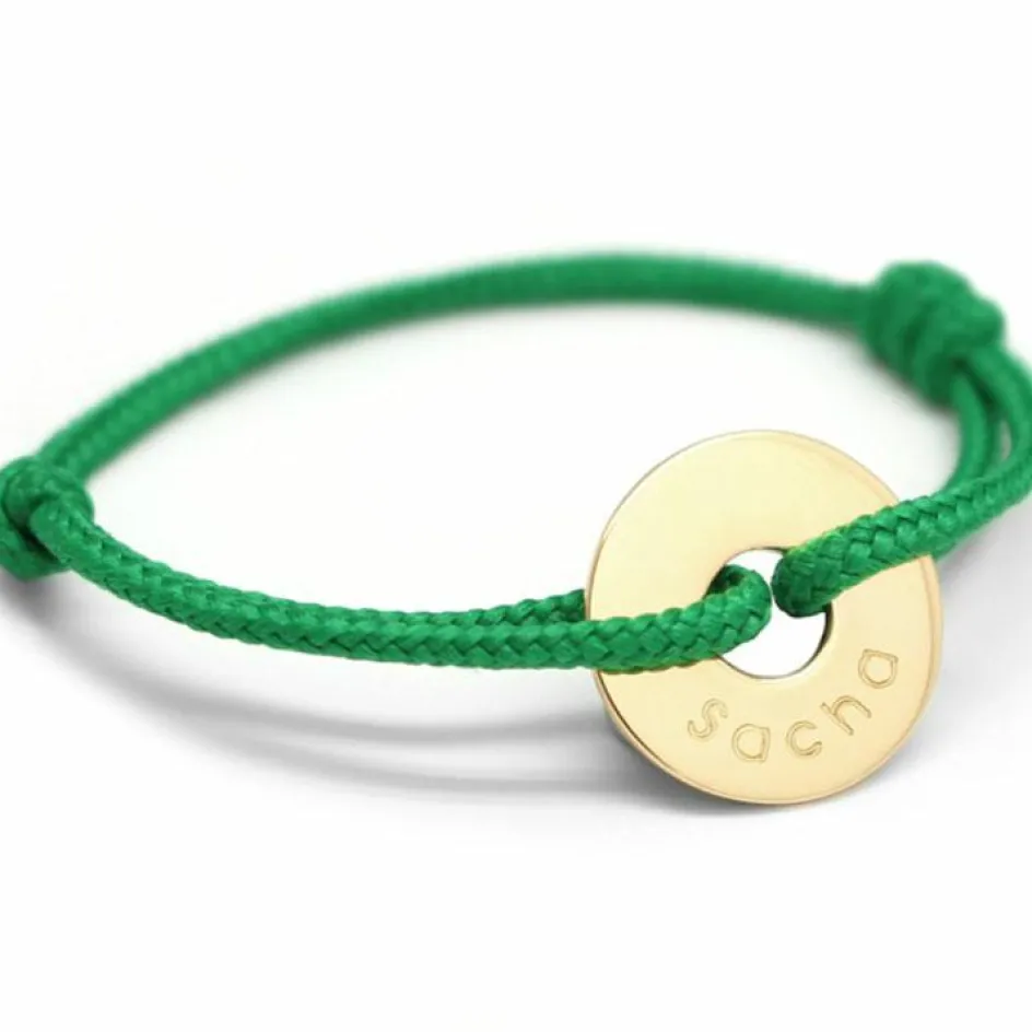 Bracelet cordon Mini Jeton (plaqué or jaune)|Petits trésors New