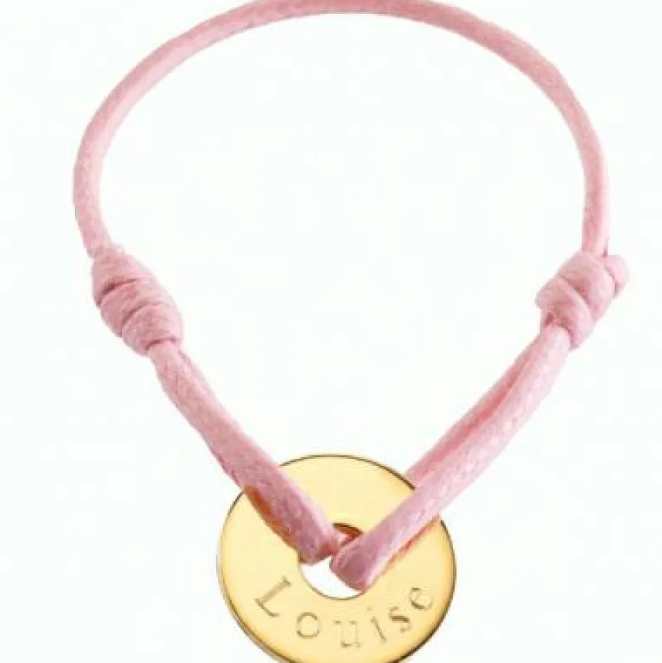 Bracelet cordon Mini Jeton (plaqué or jaune)|Petits trésors New