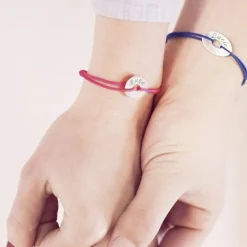 Clearance Petits trésors Bracelet cordon Mini jeton (argent 925°)