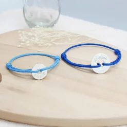 Clearance Petits trésors Bracelet cordon Mini jeton (argent 925°)