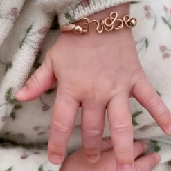 Bracelet cordon paillette Prénom goldfilled rose (personnalisable)|Padam Padam New