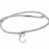 Padam Padam Bracelet cordon paillette Majuscule argent (personnalisable)