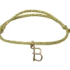 Bracelet cordon paillette initiale goldfilled jaune (personnalisable)|Padam Padam New