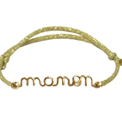 Best Padam Padam Bracelet cordon paillette Prénom goldfilled jaune (personnalisable)