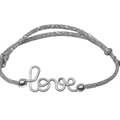 Online Padam Padam Bracelet cordon paillette Love argent (personnalisable)