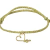 Clearance Padam Padam Bracelet cordon paillette Mon petit cœur jaune (personnalisable)