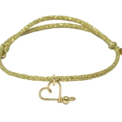 Clearance Padam Padam Bracelet cordon paillette Mon petit cœur jaune (personnalisable)