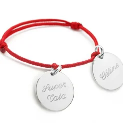 Sale Petits trésors Bracelet cordon médaille (argent 925°)