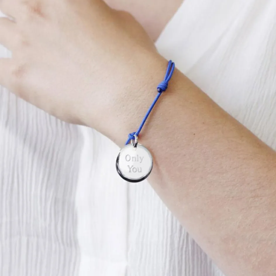 Sale Petits trésors Bracelet cordon médaille (argent 925°)