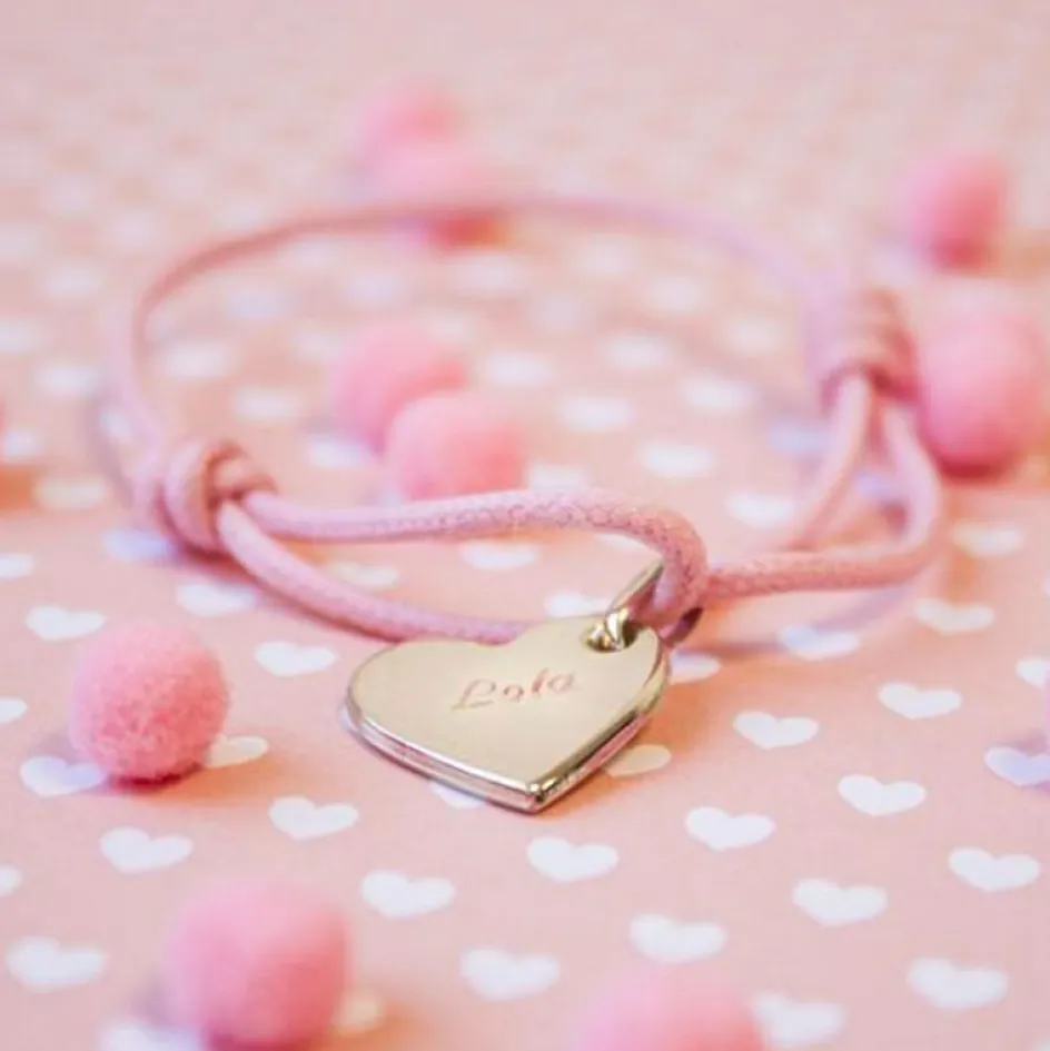 Best Petits trésors Bracelet enfant cordon Kids coeur (plaqué or jaune)