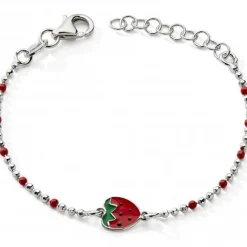 Bracelet Fraise 14,5 cm (argent)|Baby bijoux New